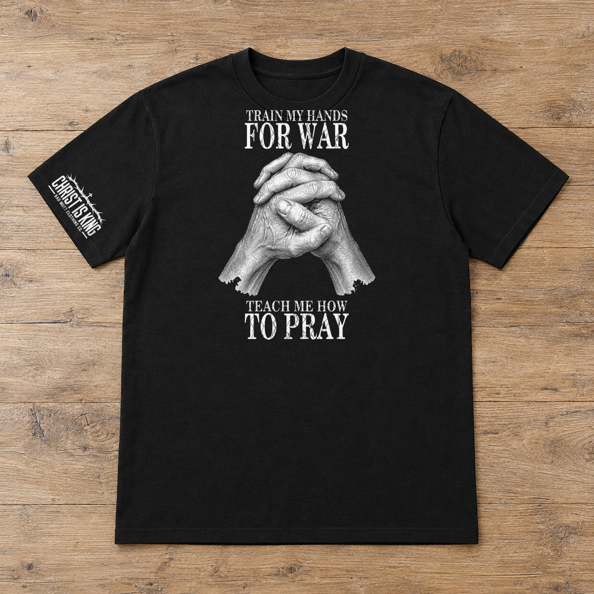Black — Train My Hands Tee, flat lay